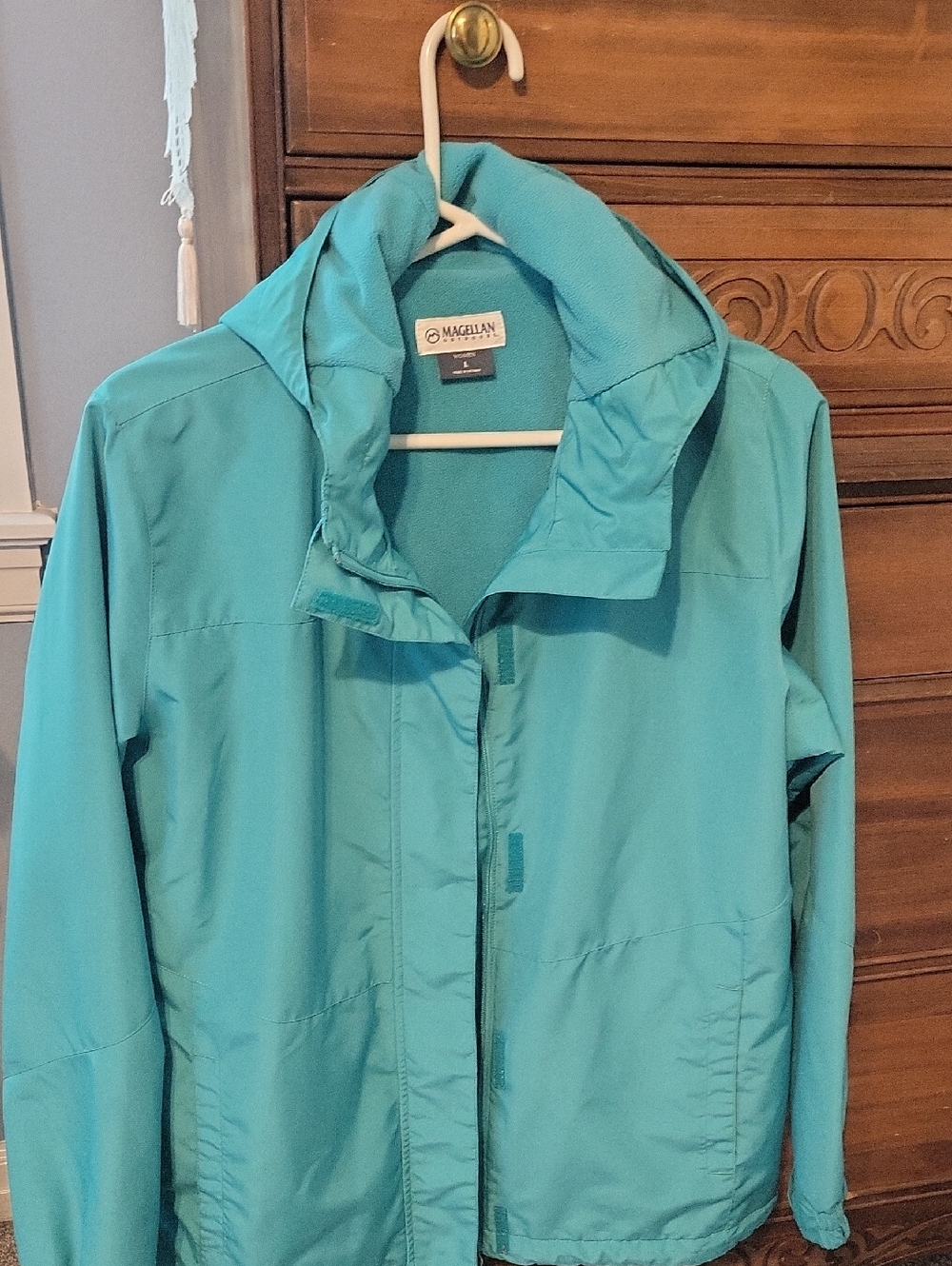 Magellan Outdoors Women's Turquoise Hooded Utility Jacket